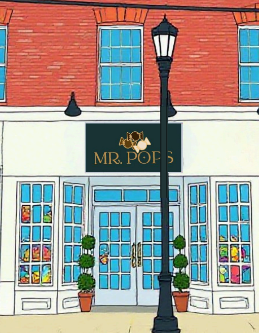 Mr. Pops storefront graphic