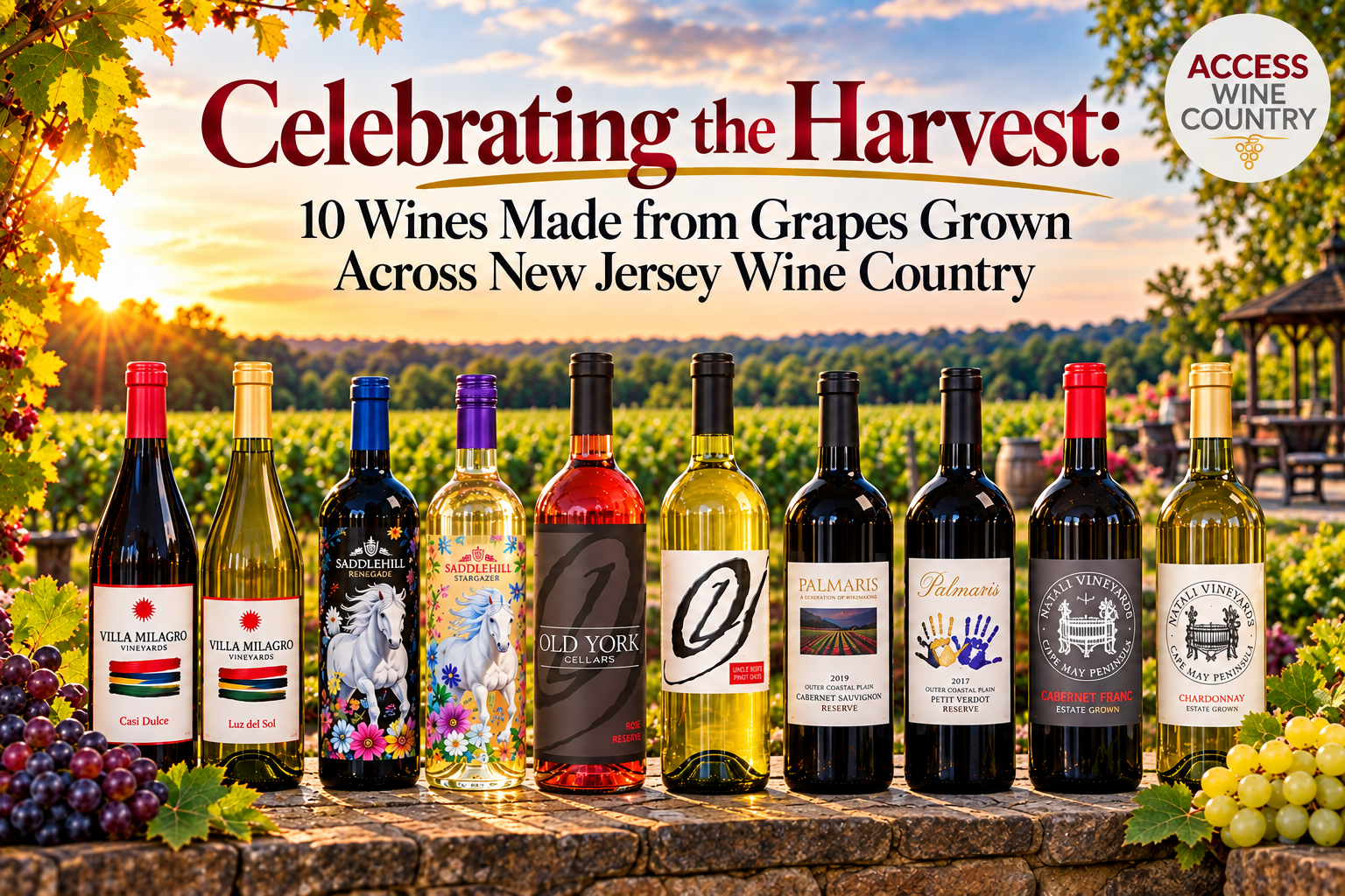 Celebrating the Harvest: 10 Wines Made from Grapes Grown Across New Jersey Wine Country