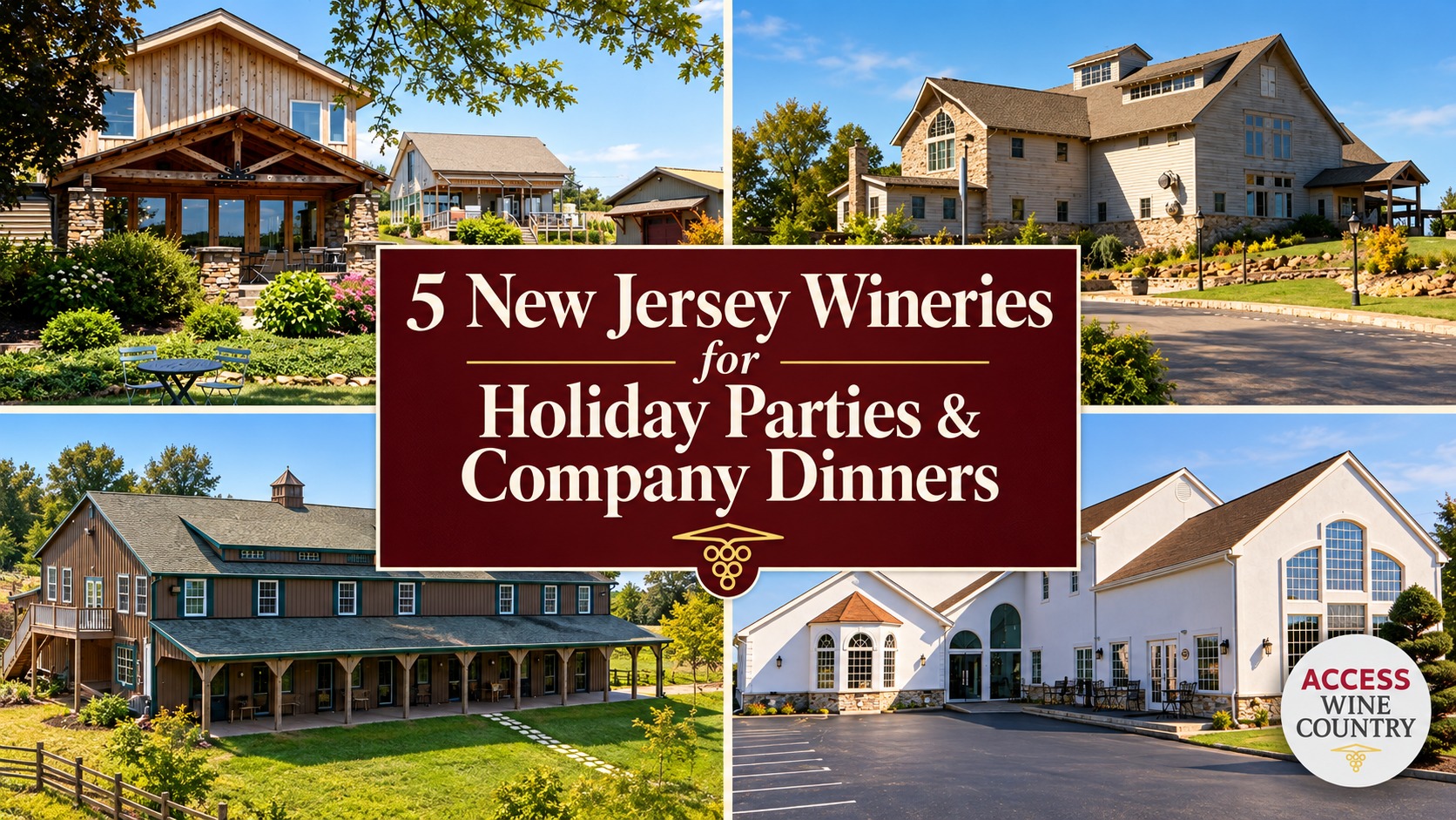 5 New Jersey Wineries for Holiday Parties & Company Dinners